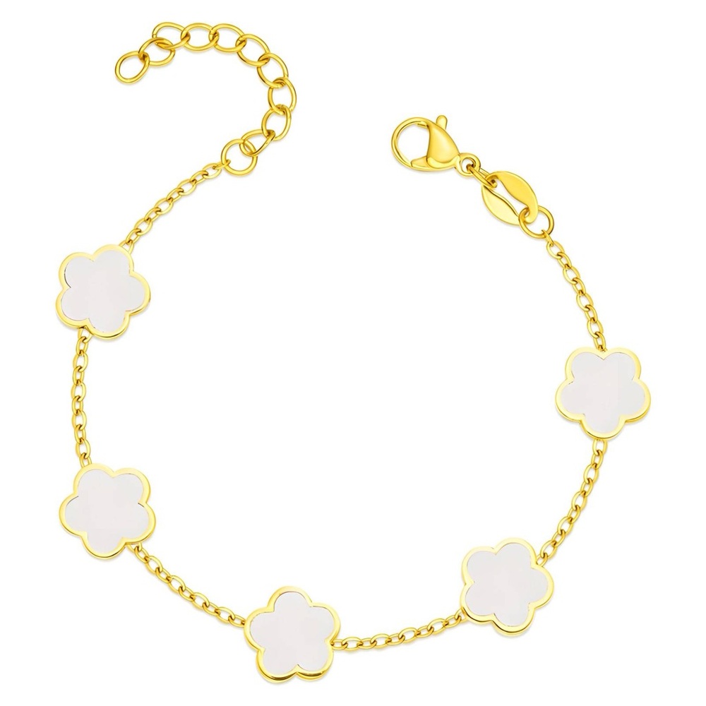 18K GOLD PLATED STAINLESS STEEL FLOWER MEADOW